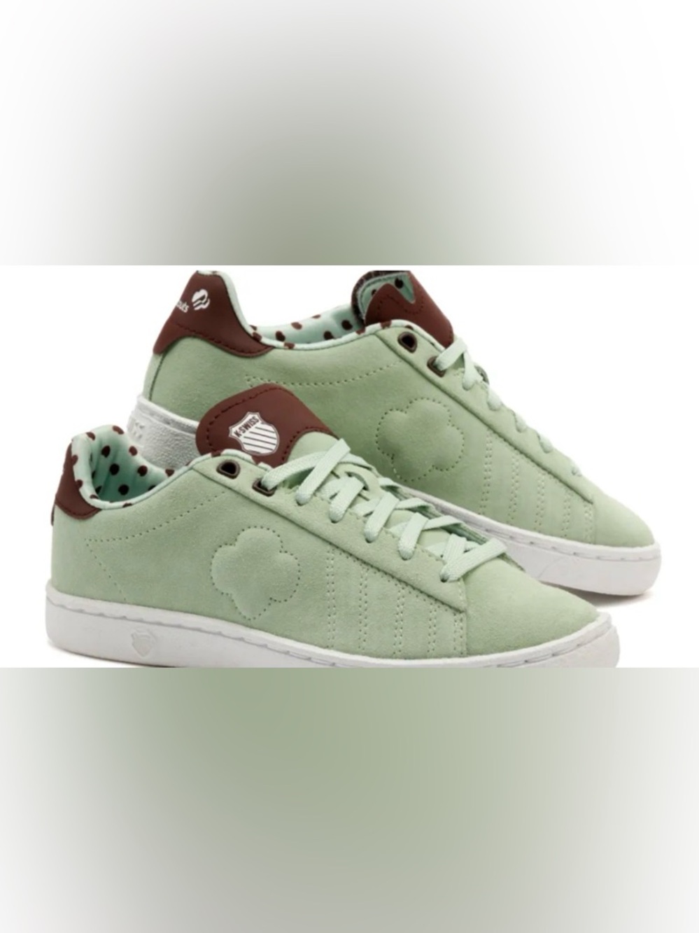 Girl Scouts x K-Swiss Court 66 Thin Mint Sneakers Sz 7